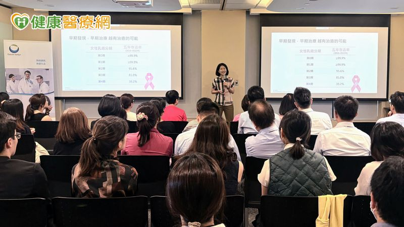 臺大醫院腫瘤醫學部張端瑩醫師強調，「早期發現、早期治療」是降低乳癌死亡率的關鍵。  看見粉紅灰犀牛，別讓希望被忽略。